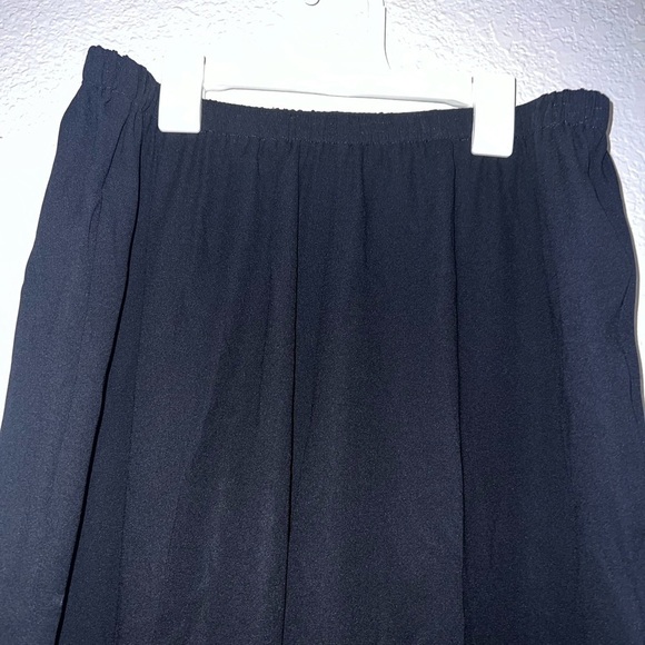 Eileen Fisher Black Elastic Waist Pull On Pants - Picture 2 of 5